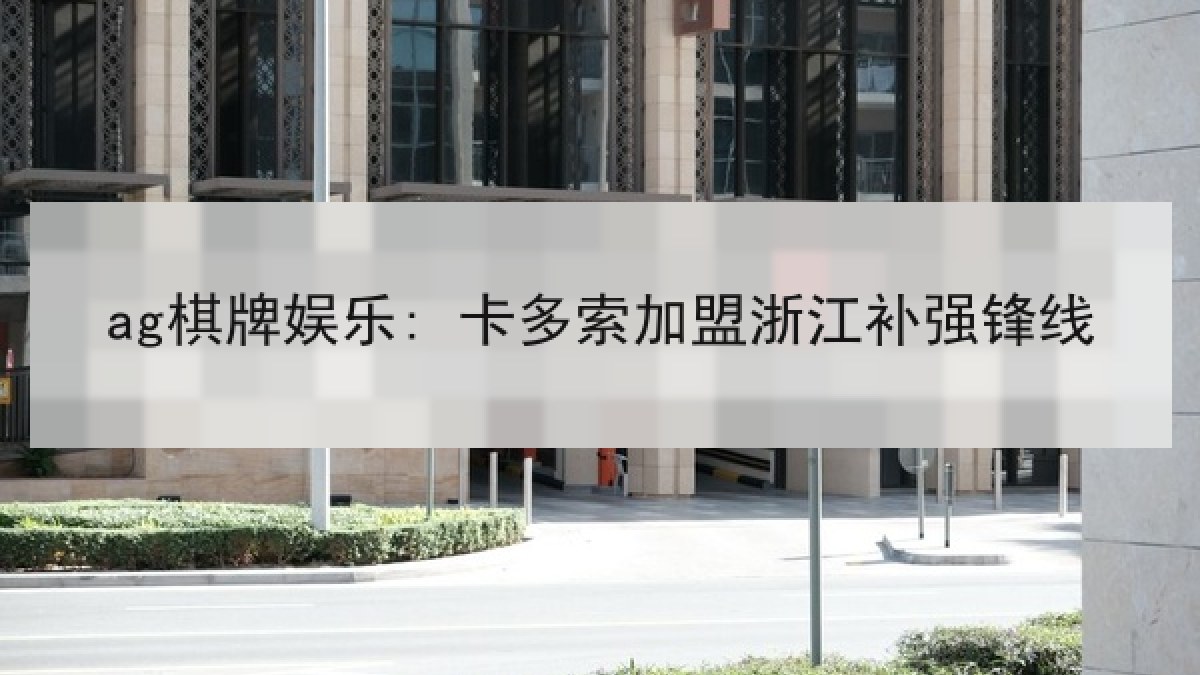 ag棋牌娱乐: 卡多索加盟浙江补强锋线
